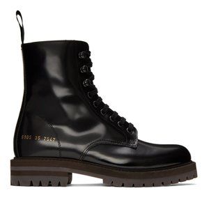 COMMON PROJECTS Black Combat Ankle Boot